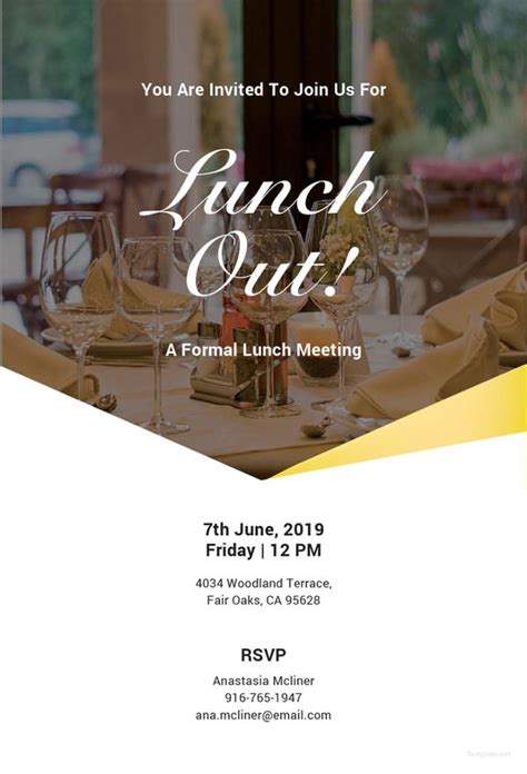 Lunch Invitation Template - 34+ Free PSD, PDF Documents Download | Free & Premium Templates