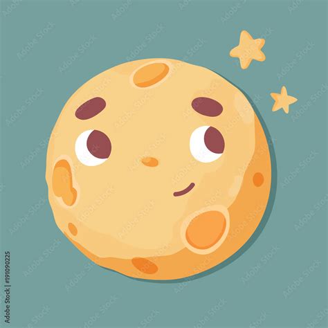 Cute Moon Cartoon