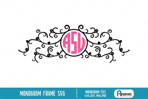 Swirl Monogram Svg