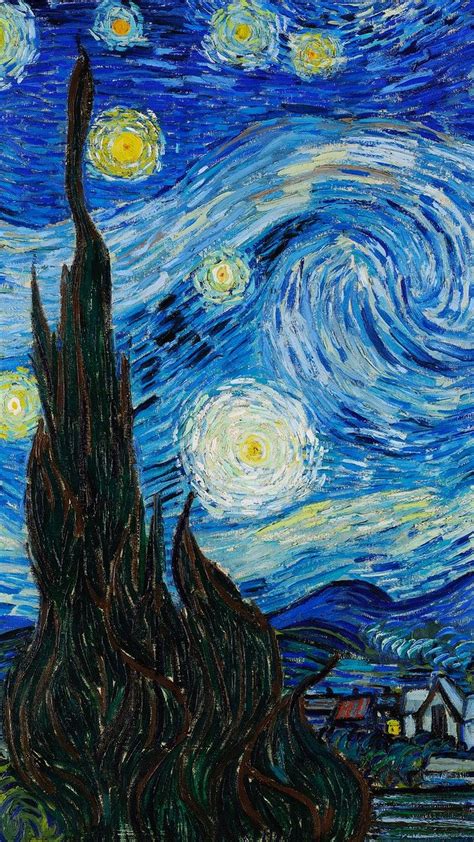 Download premium image of Van Gogh iPhone wallpaper, The Starry Night ...