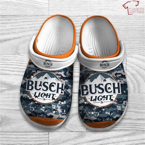 Busch Light Camo Navy Crocs Clog Shoes - T-shirts Low Price