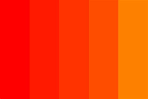 red to orange Color Palette