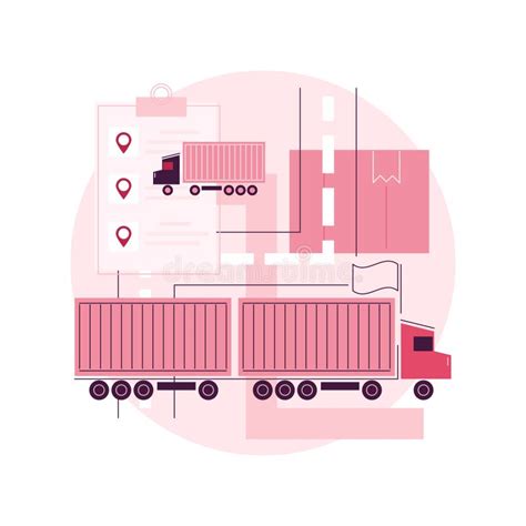 National Transport Abstract Concept Vector Illustration. Stock Vector - Illustration of driver ...