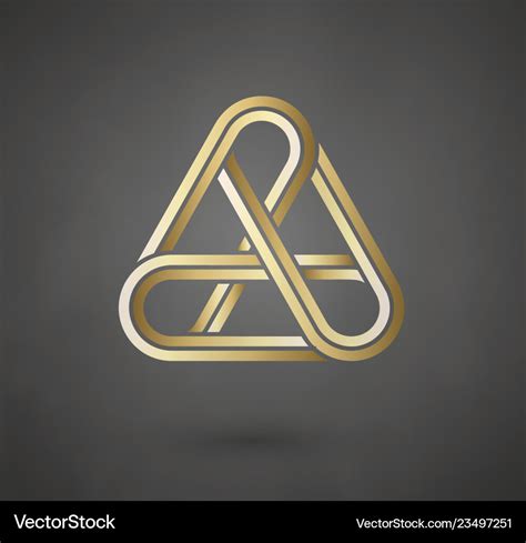 Gold logo design sign for business company Vector Image