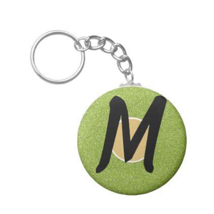 Lime Green Glitter Letter Initial Monogram Custom Keychain - glitter gifts personalize gift ...