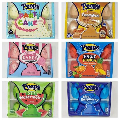 Easter Peeps Marshmallow Chicks Large 6 Flavors Variety Pack Limited Editions #Peeps #Easter ...