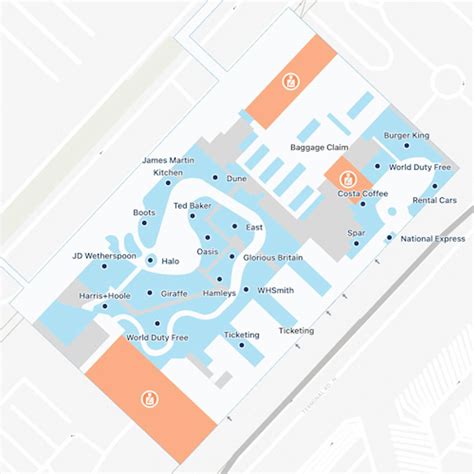 London Stansted Airport STN Main Terminal Map