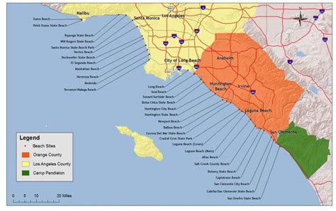 Southern California Beach Towns Map - Printable Maps