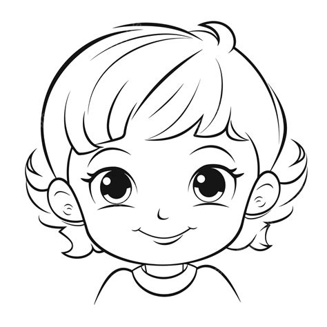 Enfant En Bas âge Visage Coloriage Contour Croquis Dessin Vecteur PNG , Dessin Photoshop ...