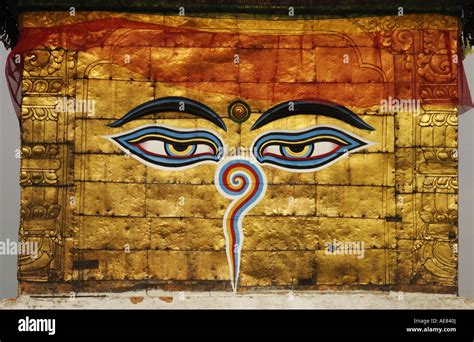 Eyes of Buddha at Swayambhunath Stupa Kathmandu Nepal Stock Photo - Alamy