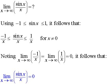 Squeeze Theorem For Limits