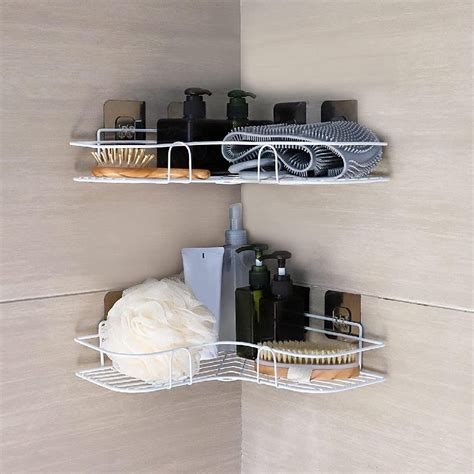 Bathroom Corner Shelf with Hooks – Semis Online