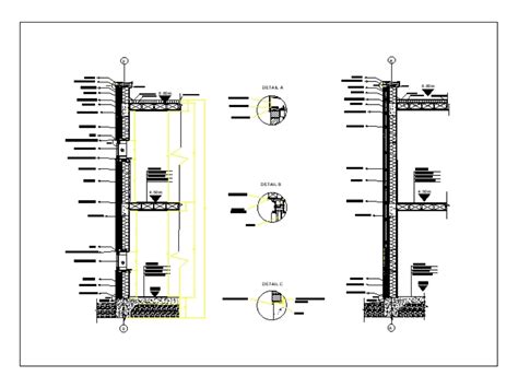 Wall section veneer brick cladding in AutoCAD | CAD (244.38 KB) | Bibliocad