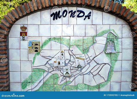 Ceramic Monda Town Sign, Spain. Editorial Image - Image of andalucian, andalusian: 173593705