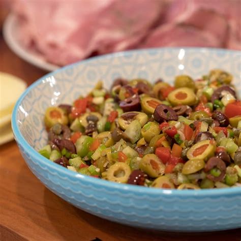 Muffuletta Olive Salad Spread Recipe square – The Black Peppercorn