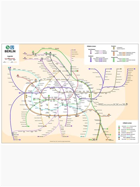 "Berlin subway map" Sticker for Sale by SubwayMapper | Redbubble