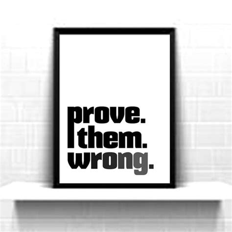 Prove Them Wrong Fitness Motivational Poster Print Art Gym