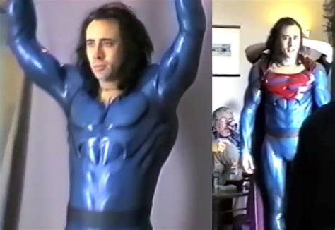 Nicolas Cage. Flowing Black Mullet. Playing Superman For Tim Burton ...