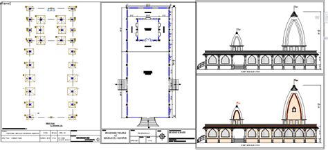 Ram Temple Plan And Elevation Design Autocad File Cadbull | Images and ...