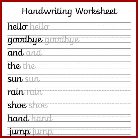 Free Printable Handwriting Worksheets - Free Printable