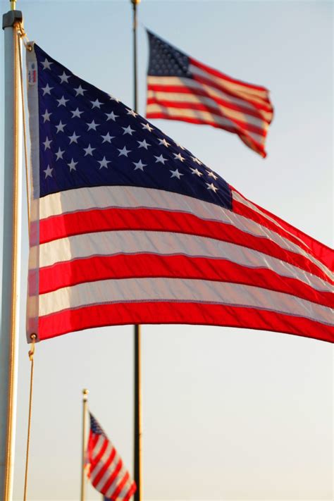 Free Images : nature, wind, red, usa, blue sky, clouds, american flags ...