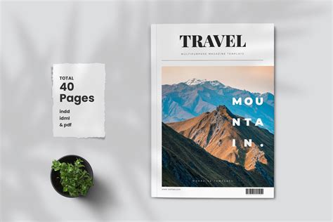 Travel Magazine Template, Travel Agency Magazine Layout, Multiple ...