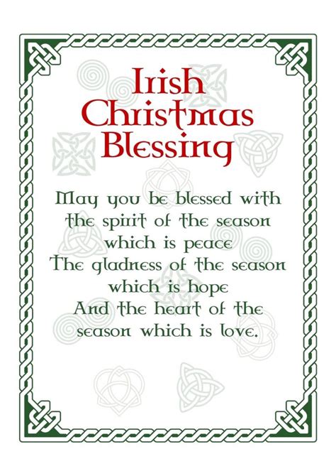 Irish Christmas Blessings, Proverbs and Sayings