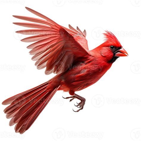 Beautiful northern cardinal bird on transparent background. ai ...