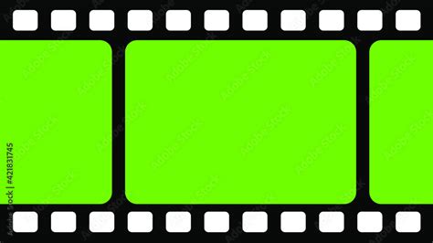 Chromakey, green screen background. Old Filmstrip. Old movie films strip frame. เวกเตอร์สต็อก ...