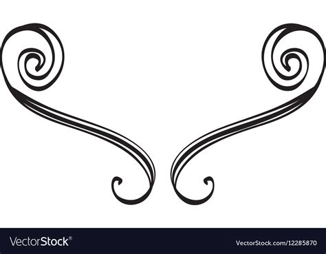 Decorative swirl line Royalty Free Vector Image