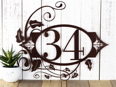 Custom Metal House Number, House Number Metal Sign, House Numbers Sign ...