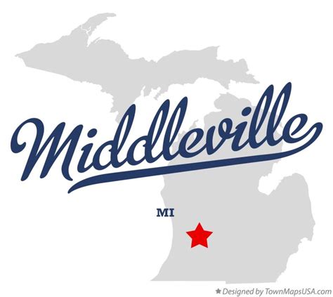 Map of Middleville, MI, Michigan