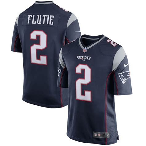 Nike Doug Flutie New England Patriots Navy Blue Retired Player Game Jersey