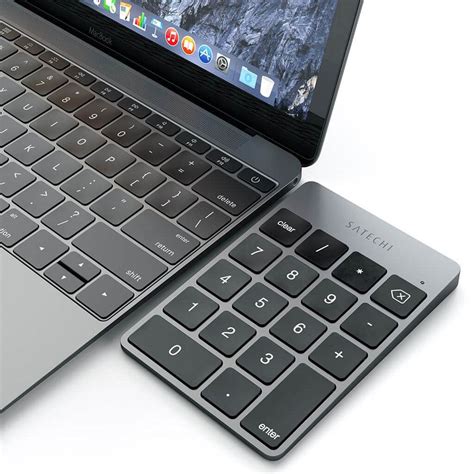 Satechi bluetooth keypad tastatur med tal, Space Grey - Powerbanken.dk