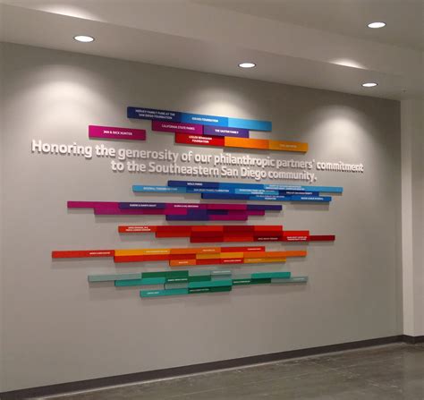 YMCA Donor Walls | Partners In Recognition, Inc. | Donor wall design ...