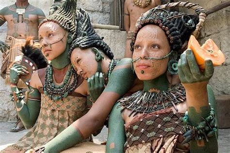 Apocalypto: Three higher caste Mayan Women. There was a tremendous amount of research done on ...