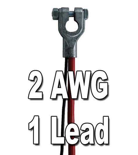 Top Post Battery Cable, 2 AWG, w/1 lead