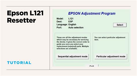 How to Reset Epson L121 Printer Using Resetter Adjustment Program - YouTube