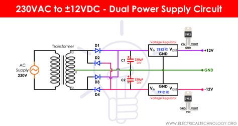 15v Dual Power Supply Circuit Diagram