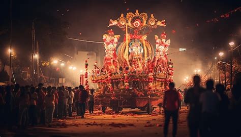 Premium AI Image | Dussehra Vijayadashami festival celebration with ...