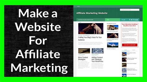 Make a Website for Affiliate Marketing Part 6 of 11 - YouTube