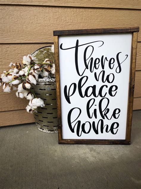 Farmhouse Decor | Farmhouse Wall Decor | Farmhouse Signs | Home Decor | Theres No Place Like ...