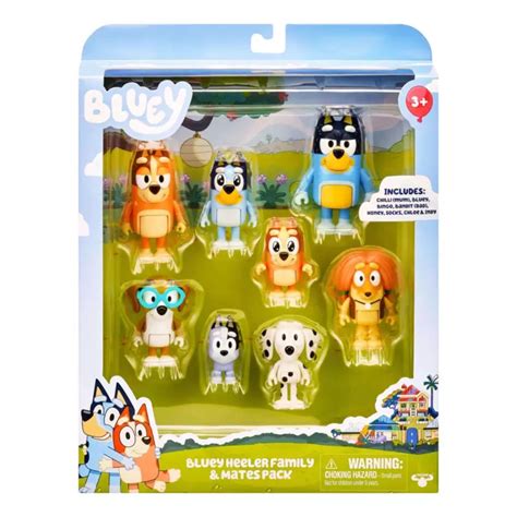 BLUEY Set de 8 Figuras Articuladas Amigos de Bluey Imexporta. | falabella.com