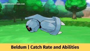 Beldum Pokemon | Catch Rate And Abilities - Game Specifications