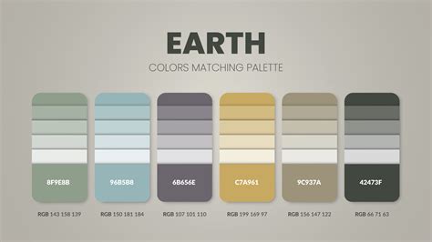 Earth Tone Color Schemes With Rgb And Hex Color Values Earth Tone Color ...