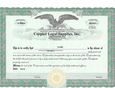 free downloadable stock certificate template word in 2021 | Corporate bonds, Stock certificates ...