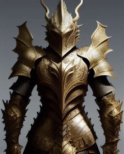 Golden dragon armour, hyper detailed, - AI Photo Generator - starryai