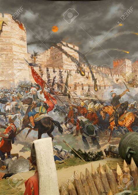 Final Assault And The Fall Of Constantinople In 1453. Captured.. Stock Photo, Picture And ...