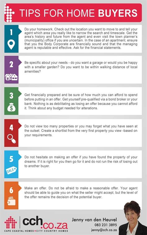 Tips for home buyers - Do Your Home Work - Be specific about your needs - Get financially ...