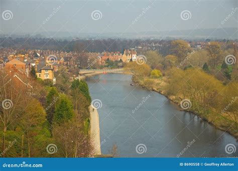 Shrewsbury and the River Severn Stock Photo - Image of history ...